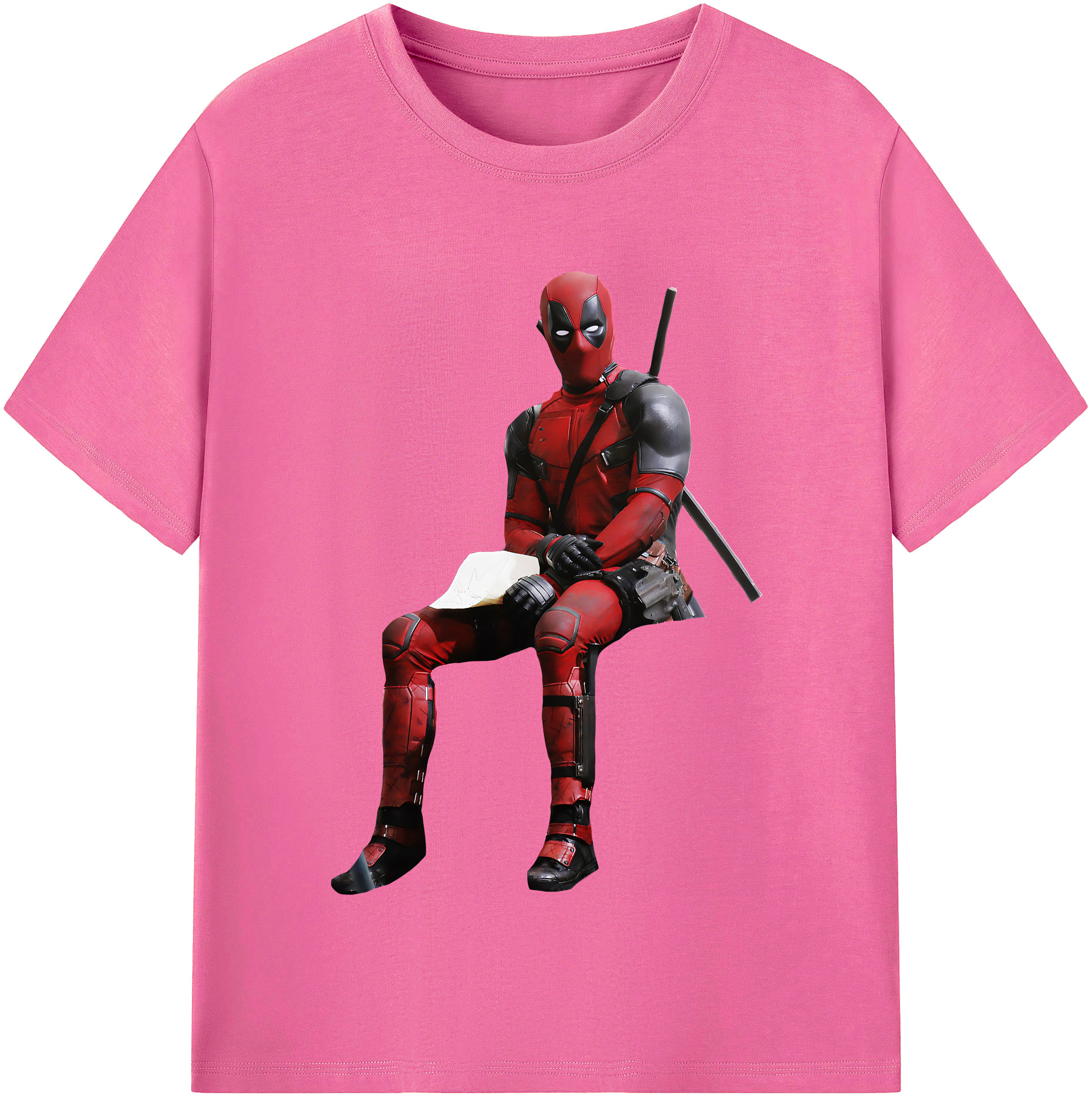 （画像用） Deadpool デッドプール レディースカジュアルプリントTシャツ（綿100％）